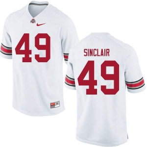 Men's Ohio State Buckeyes #49 Darryl Sinclair White Nike NCAA College Football Jersey Latest VEK0744ZP